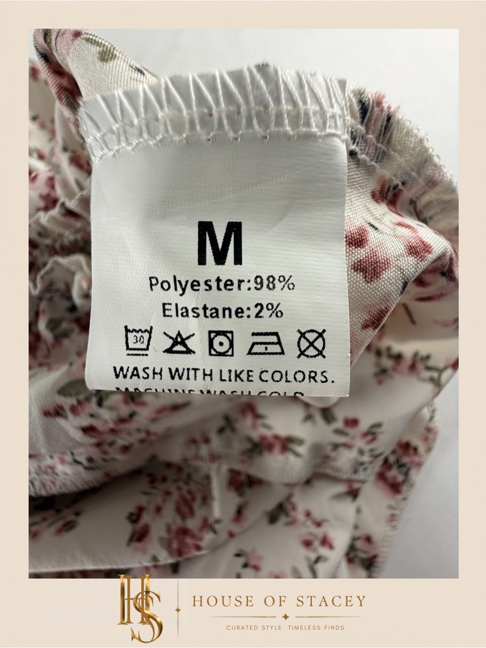 Floral Tiered Midi Skirt in Cream and Rose Medium - Picture 5 of 7